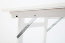 Tavolo Pieghevole Salvaspazio 80x120x71,5-75,5 cm Party in Legno e Laminato Bianco