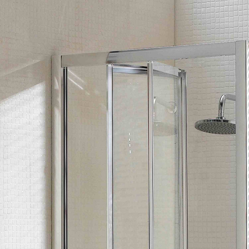 Porta Parete Doccia 1 Anta A Libro In Cristallo Trasparente 4mm H198 Fosterberg Fyn Varie Misure