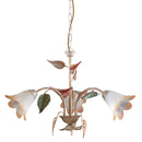 Lampadario 3xE14 Montatura Anticata Vetro Bianco Sfumato Ambra E-Energy Giulia