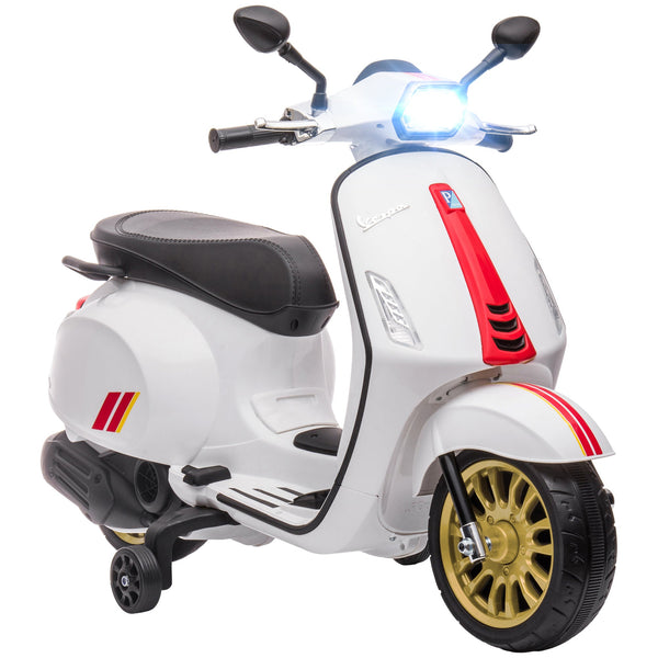 prezzo Moto Elettrica per Bambini Licenza Ufficiale Piaggio Vespa Sprint 12V con Rotelle Luci e Suoni Bianco