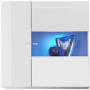 Mobile Sospeso 2 Porte e Ritaglio in Vetro 97x36x94cm TFT  Primo Bianco Lucido