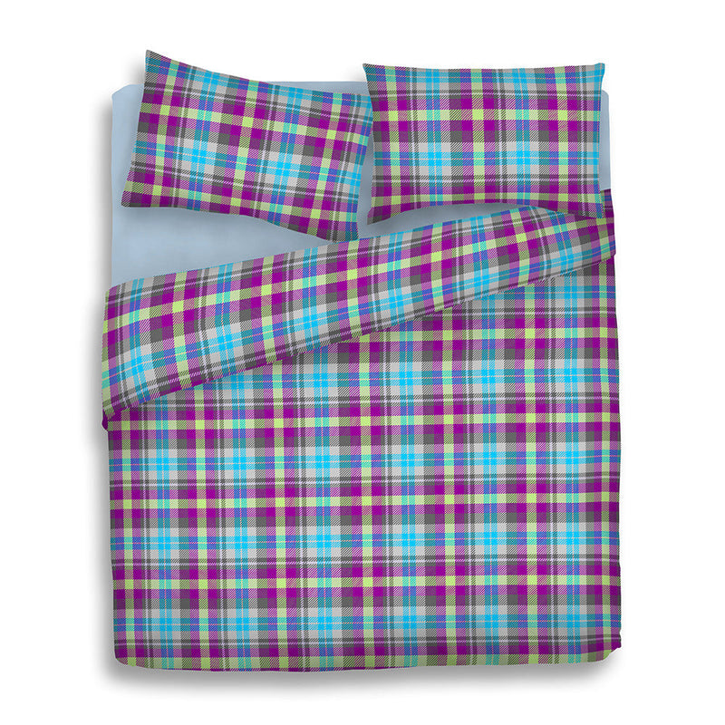 Copripiumino con stampa sul Sacco e Federe Doubleface Scozzese