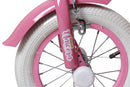 Bicicletta per Bambine Unicorn 12 Pollici con Stabilizzatori Bauletto e Cestino Rosa Rosa  