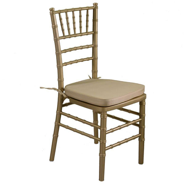 Chaise Chiavari 40x40xh43/92 cm avec coussin en bois doré sconto