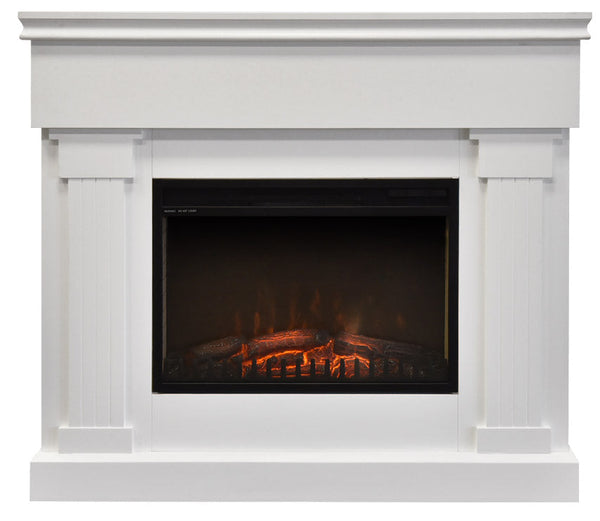 Cheminée de Sol Électrique Effet Flamme 1800W Taylor Blanc sconto