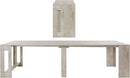 Consolle Allungabile 51/300x90x77 cm Pratika Cemento Bronx