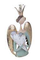 Statuina Busto Angelo con Cuore 54 cm in Metallo