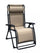 Chaise longue pliante inclinable Zero Gravity 165x79x117 h cm en métal et Oxford marron