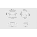 Divano letto Nitta bordeaux 190x70 cm braccioli reclinabili