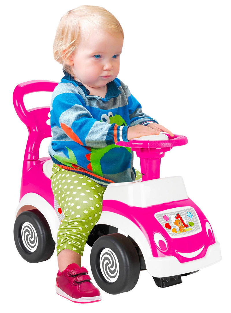 Auto Macchina Cavalcabile per Bambini 78x29,5x54 cm con Formine Saetta Rosa