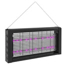 Lampada Zanzariera Elettrica 8W per Interno 49x6x25 cm con Catenella e Rete di Protezione Nero 