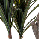 Dracena Marginata Artificiale in Vaso con 122 Foglie Altezza 120 cm Verde