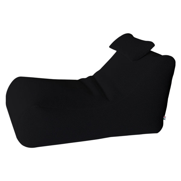 Chaise longue transat 120x70x65 cm avec coussin en polyester Armonia noir acquista