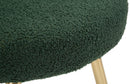 Sedia Mini Ilary Verde Ø40x67 cm in MDF e Spugna e Ferro e Poliestere Verde e Oro      