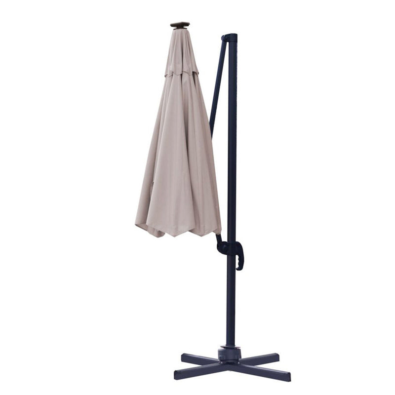 Ombrellone da Giardino Decentrato 3x3m in Alluminio con LED Florida Sabbia