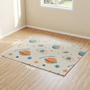 Tappeto Morbido per Bambini 196x176x1,5 cm Superficie Impermeabile in XPE a Tema Spazio   