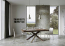 Tavolo Allungabile 200-460x90x77 cm Volantis Premium Noce Telaio 4C 