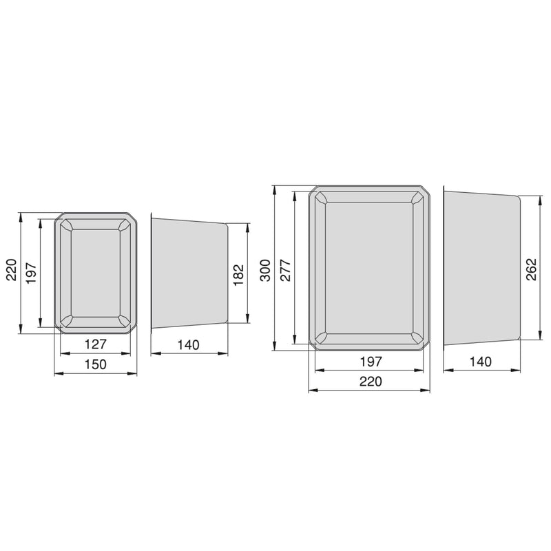 Contenitori Organizer Cassetti da Bagno 4 Cubi in Tecnoplastica Emuca Tidy Grigio Antracite