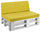 Coussins pour Palettes 120x80 cm Assise et Dossier en Simili Cuir Mariotti Reforma Jaune