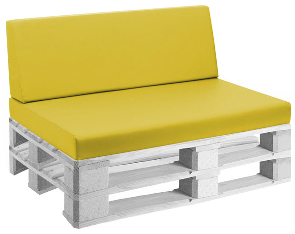 Coussins pour Palettes 120x80 cm Assise et Dossier en Simili Cuir Mariotti Reforma Jaune online
