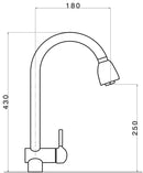 Rubinetto Cucina Miscelatore Monocomando Doccetta Estraibile Apell AP7090CR Cromato