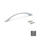 Maniglia per Mobile Interasse 128 mm Zama Grigio Metallizzato 20 Pezzi Emuca