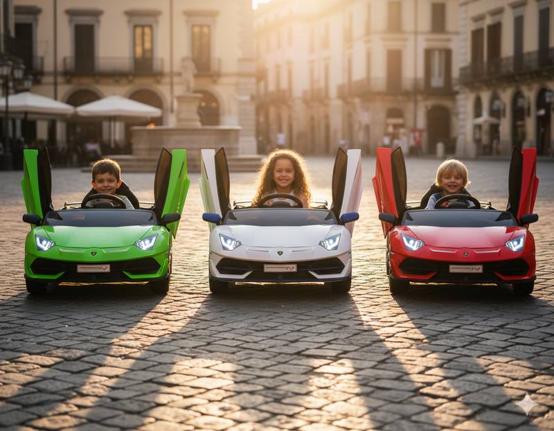 Macchina Elettrica per Bambini 12V con Licenza Lamborghini Aventador SVJ Small Bianca