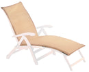 Cuscino per Lettino Prendisole da Giardino 183x44cm Bauer Summer Ecrù