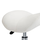 Sgabello per Estetista Parrucchiere Salone Seduta Sella Crema 52×53×49-61 cm 