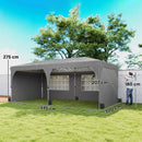 Gazebo Pieghevole 3x6 m con Pareti e Altezza Regolabile Protezione UV 50+ Grigio Chiaro      