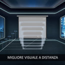 Schermo di Proiezione 120 Pollici Motorizzato Home Cinema Bianco 