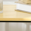 Carrello da Cucina 79x38x95 cm con Ruote in Truciolato e Acciaio