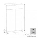 Mobiletto con 2 Anta e 1 Cassetto 60x38x103 h cm in Truciolare bilaminato Noce