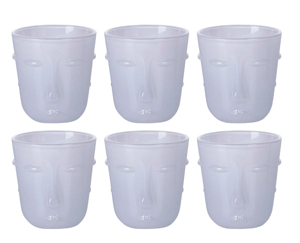 Lot de 6 Verres à Eau Vis à Vis en Villa d'Este Home Tivoli Verre Blanc sconto