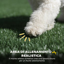 Toilette per Cani 75x51x36,5 cm con Vassoio Estraibile Pareti Laterali Erba Sintetica in PP e PE Nero      