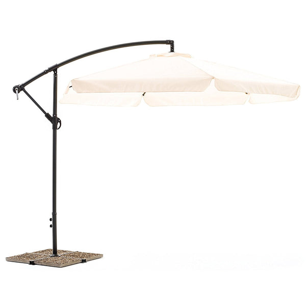 prezzo Parasol de Jardin Rond Décentralisé Ø3 m Bauer Ecru Structure Acier