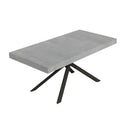  Tavolo Allungabile 180-440x90x74 cm Niket Cemento Gambe Antracite