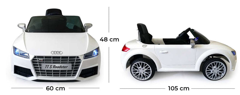 Macchina Elettrica per Bambini 12V con Licenza Audi TT S Roadster Bianca