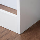 Copritermosifone a Doghe 120x18x84 cm in MDF e Acciaio Bianco