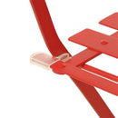 Set da Giardino Pieghevole in Ferro con Tavolo e 2 Sedie Taddei Bistro Rosso