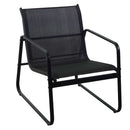 Set Salotto da Giardino Divano 2 Poltrone e Tavolino in Metallo Jewell Antracite