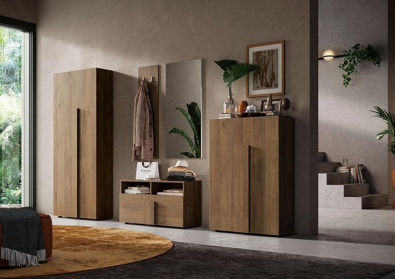 Armadio Guardaroba con Appendiabiti e Ripiani 78x32x187 cm Jupiter Mercure