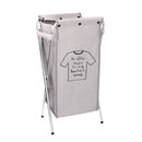 Cesto Portabiancheria in tessuto sacco grigio pieghevole cm 29x33,5xh66