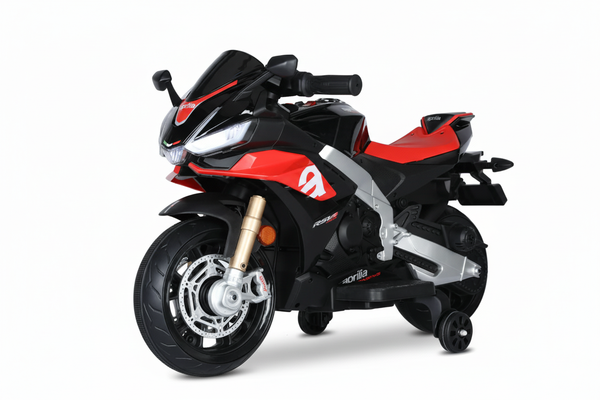 acquista Moto Elettrica per Bambini 12V con Licenza Aprilia RSIV Small Nera
