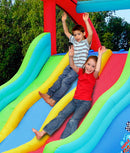 Castello Giostra Gonfiabile Acquatico Triple Racing Thunder con Pompa Happy Hop