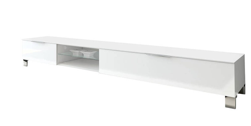 Mobile TV 2 Ante a Ribalta 2 Nicchie 31x210x45cm TFT  Sola Bianco Lucido