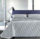 Copriletto in Jacquard Tinto Filo Cober Affi Graf Grigio Perla Varie Misure