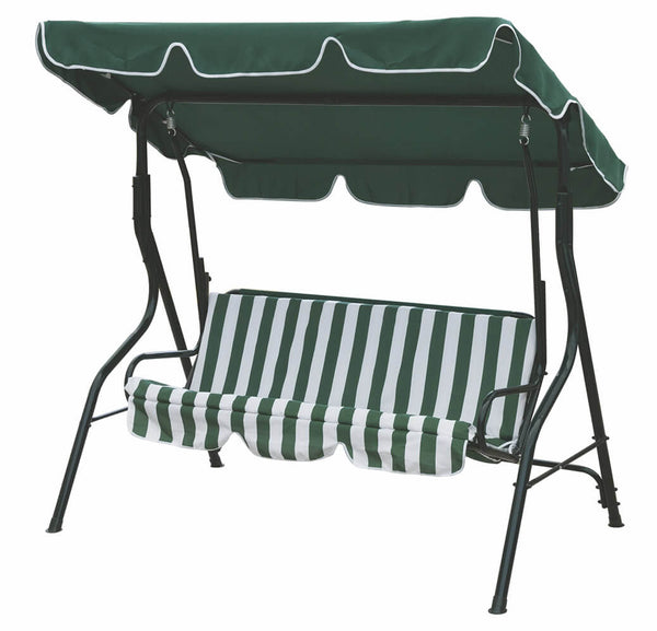 acquista Balançoire de jardin en fer 3 places Soriani vert et blanc