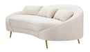 Divano 3 Posti Oslo con Cuscini Crema 185x84x68 cm in Eucalipto e Spugna e Poliestere e Metallo      