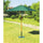 Parasol de Jardin Rond Ø 2,5 m Structure en Bois Vert Bauer